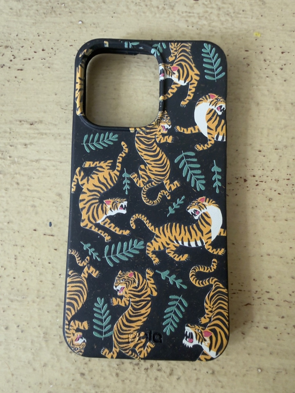 Pela Tiger Print Black Silicone Phone Case - iPhone 13 Pro